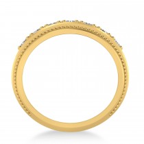Men's Seven-Stone Diamond Milgrain Ring 14k Yellow Gold (1.05 ctw)