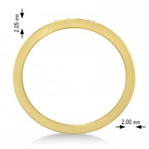 Diamond Strand Men's Ring/Wedding Band 14k Yellow Gold (0.54ct)
