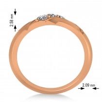 Diamond Celtic Men's Ring/Wedding Band 14k Rose Gold (0.30ct)