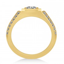 Diamond Accented Men's Engagement Ring 14k Yellow Gold (2.06ct)