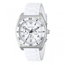 Caravelle Men's Black & White Collection Stainless Steel Chronograph Watch