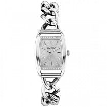 Caravelle Women's Mini Collection Rectangular Stainless Steel Watch
