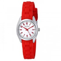Caravelle Women's Mini Brights Collection Red Band Metal Watch