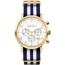 Caravelle Men's Nautical Collection Chronograph Two Tone Nylon Band Watch