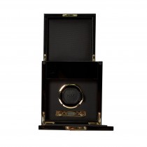 WOLF Savoy Men's Single Watch Winder w/ Storage Box Glass Cover Key Lock 2 Colors