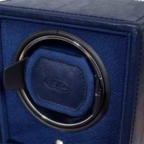 Single Automatic Watch Winder Faux Leather Solid Wood Construction