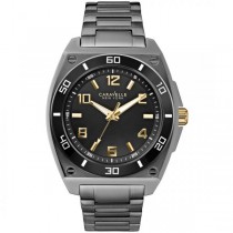 Caravelle Men's Shades of Grey Collection Stainless Steel Watch