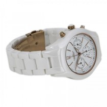 Caravelle Women's White Chronograph Ceramic Watch