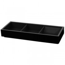 WOLF Meridian Top Tray Wooden Valet Tray with 3 Compartments for Accessory Storage 3 Colors