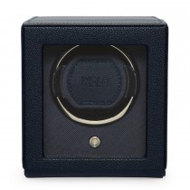 WOLF Cub Single Watch Winder w Cover in Navy