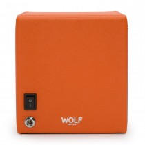 WOLF Cub Single Watch Winder w Cover in Orange