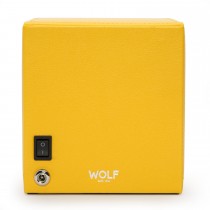 WOLF Cub Single Watch Winder w Cover in Yellow