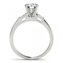 Tapered Baguette 3-Stone Diamond Engagement Ring Platinum (0.10ct)
