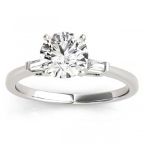 Tapered Baguette 3-Stone Diamond Bridal Set 14k White Gold (0.30ct)