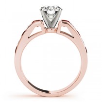 Diamond and Garnet Accented Engagement Ring 18k Rose Gold 1.00ct