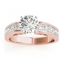 Diamond Princess-cut Channel Bridal Set 18k Rose Gold 2.20ct