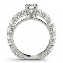 Luxury Diamond Eternity Engagement Ring Setting Platinum 1.96ct