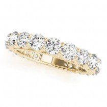 Luxury Diamond Eternity Bridal Ring Set 14k Yellow Gold 4.57ct