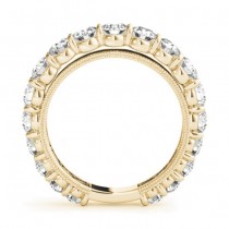 Luxury Diamond Eternity Wedding Ring Band 14k Yellow Gold 2.61ct