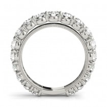 Luxury Diamond Eternity Wedding Ring Band Palladium 2.61ct