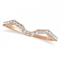 Twisted Heart Diamond Engagement Ring Bridal Set 18k Rose Gold (1.57ct)