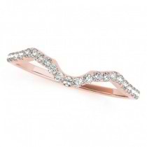 Twisted Princess Diamond Engagement Ring Bridal Set 18k Rose Gold (1.57ct)