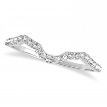 Twisted Heart Diamond Engagement Ring Bridal Set Palladium (1.57ct)