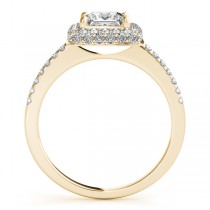 Princess Cut Diamond Halo Engagement Ring 14k Yellow Gold (2.00ct)