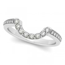Diamond & Amethyst Floral Halo Bridal Set Setting 14k White Gold (1.23ct)