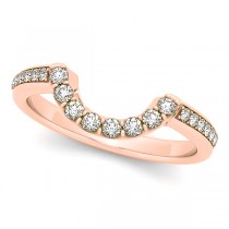 Diamond & Ruby Floral Halo Bridal Set Setting 14k Rose Gold (1.23ct)