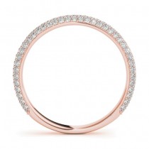 Diamond Accented Wedding Band 14k Rose Gold (0.50ct)