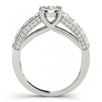 Trellis Diamond Engagement Ring w/ Side Accents 14k W. Gold (2.83ct)