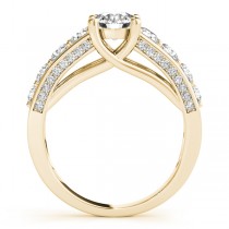 Trellis Diamond Engagement Ring w/ Side Accents 14k Y. Gold (2.83ct)