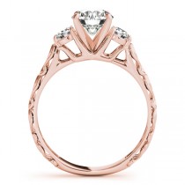 Vintage Heirloom Engagement Ring Bridal Set 14k Rose Gold (2.35ct)