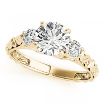 Vintage Heirloom Engagement Ring Bridal Set 18k Yellow Gold (2.35ct)