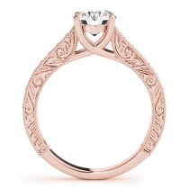 Vintage Round Cut Diamond Engagement Ring 14k Rose Gold (2.25ct)