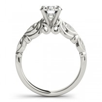 Vintage Solitaire Engagement Ring Bridal Set 14k White Gold (2.15ct)
