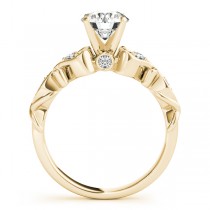 Round Solitaire Diamond Heart Engagement Ring 18k Yellow Gold (2.10ct)