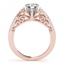 Diamond Split Shank Engagement Ring Setting 14K Rose Gold (0.27ct)