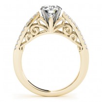 Diamond Split Shank Engagement Ring Setting 14K Yellow Gold (0.27ct)