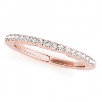 Diamond Accented Wedding Band 18k Rose Gold (0.28ct)