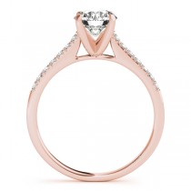 Diamond Single Row Engagement Ring 14k Rose Gold (0.11ct)