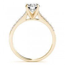 Diamond Single Row Engagement Ring 18k Yellow Gold (0.11ct)