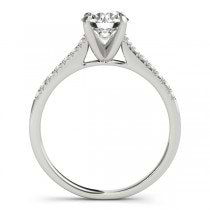 Diamond Single Row Engagement Ring Platinum (0.11ct)