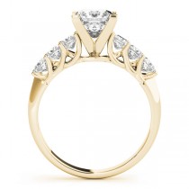 Lab Grown Diamond Princess cut Bridal Set Ring 14k Yellow Gold (1.30ct)