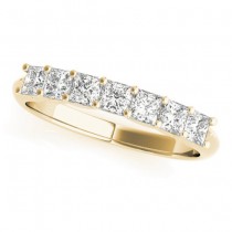 Diamond Princess-cut Wedding Band Ring 14k Yellow Gold 0.70ct