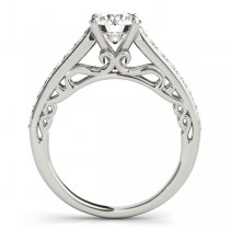 Vintage Style Cathedral Diamond Engagement Ring Palladium (2.33ct)