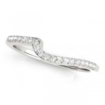 Diamond Swirl Engagement Ring & Band Bridal Set 14k White Gold 0.50ct