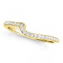 Lab Grown Diamond Swirl Engagement Ring & Band Bridal Set 14k Yellow Gold 0.50ct