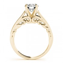 Bridal Antique Solitaire Engagement Ring 18k Yellow Gold